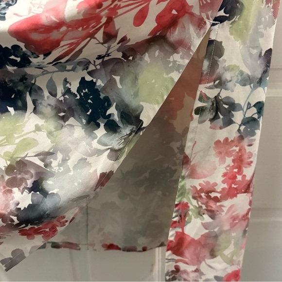 Athleta Jupe Savannah Floral Midi Skirt Size Large Watercolor Athletic Summer - Picture 6 of 10